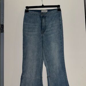 Light wash huge flare jeans